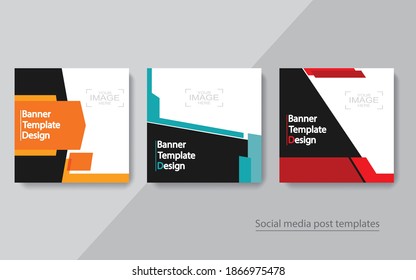 set banner social media post design,vector illustrations.