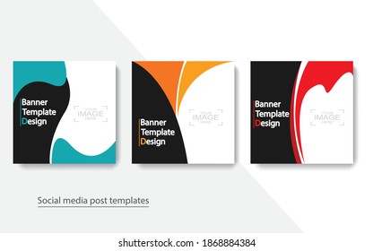 set banner social media post design,vector illustrations.