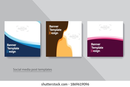 set banner social media post design,vector illustrations.