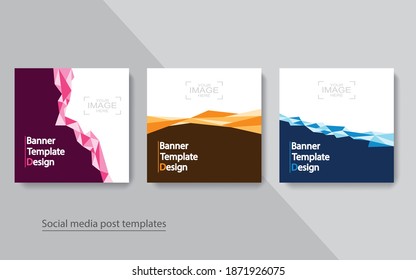 set banner social media post design,vector illustrations.
