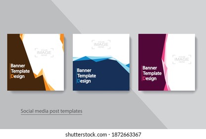 set banner social media post design,vector illustrations.