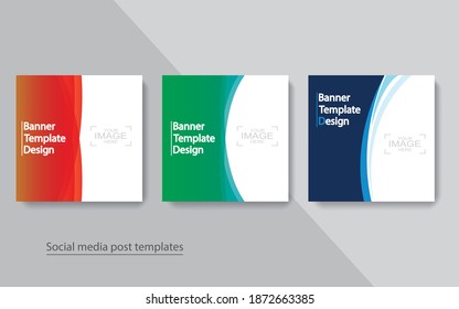 set banner social media post design,vector illustrations.