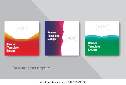 set banner social media post design,vector illustrations.