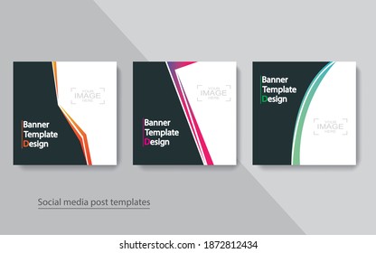 set banner social media post design,vector illustrations.