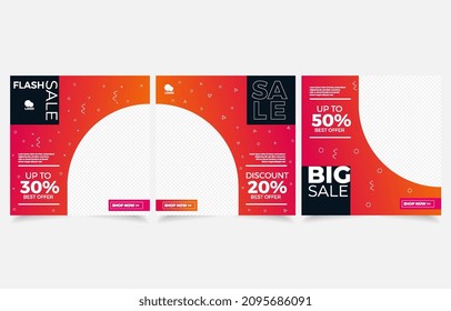 diseño vectorial de la publicación en redes sociales 