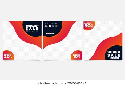 set banner social media post vector design super sale promo product