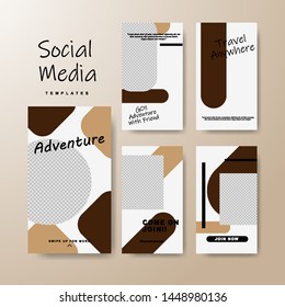 Set of banner for social media stories, web page and other pormotion. Cool geometric templates. Eps10 vector.