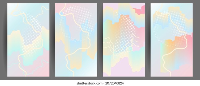 Set of banner style of cosmos universe stars galaxy dark blue 3d futuristic abstraction planets