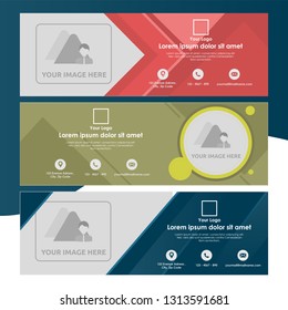 Set of Banner Template with Abstract Shapes - Universal and Multipurpose Template for a website, promotion and marketing elements.