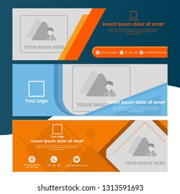 Set of Banner Template with Abstract Shapes - Universal and Multipurpose Template for a website, promotion and marketing elements.