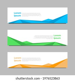 set banner template for business, web, header, and etc. vector illustration