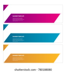set of banner template design isolated on white background vector