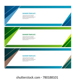 set of banner template design isolated on white background vector