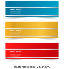 Set of banner template illustration isolated on white background