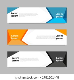 Set Banner Template Modern Style for Business, Advertising, Market, and etc. Editable eps 10