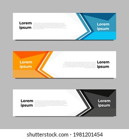 Set Banner Template Modern Style for Business, Advertising, Market, etc. Editable eps10