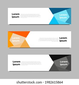 Set Banner Template Modern Style for Business, Advertising, Market, and etc. Editable eps 10