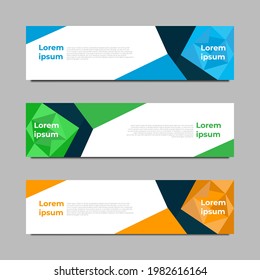 Set Banner Template Modern Style for Business, Advertising, Market, and etc. Editable eps 10