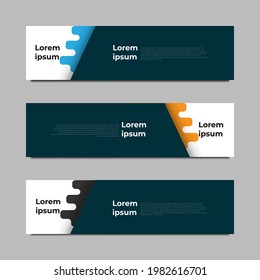 Set Banner Template Modern Style for Business, Advertising, Market, etc. Editable eps10