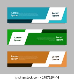 Set Banner Template Modern Style for Business, Advertising, Market, and etc. Editable eps 10