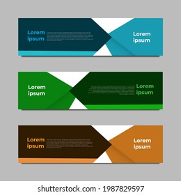 Establecer plantilla de banner Estilo moderno para negocios, publicidad, mercado, etc. Pasos editables 10