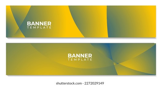 Banner-Vorlage mit farbiger Welle
