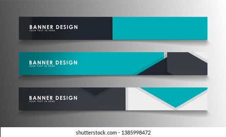 Set of banner templates with abstract background. Modern vector banners with polygonal background.