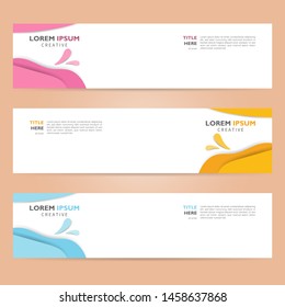 Set of banner templates with abstract background and minimalist design. vector illustration