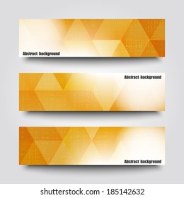 Set of banner templates with abstract background. Eps10 Vector illustration