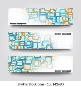 Set of banner templates with abstract background. Eps10 Vector illustration