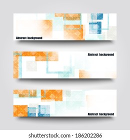 Set of banner templates with abstract  background. Eps10 Vector illustration