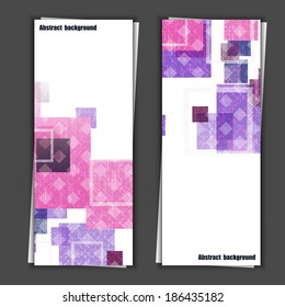 Set of banner templates with abstract  background. Eps10 Vector illustration