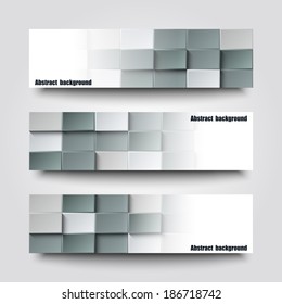 Set of banner templates with abstract  background. Eps10 Vector illustration