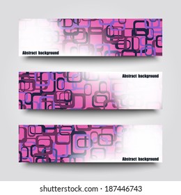 Set of banner templates with abstract  background. Eps10 Vector illustration