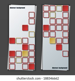 Set of banner templates with abstract background. Eps10 Vector illustration