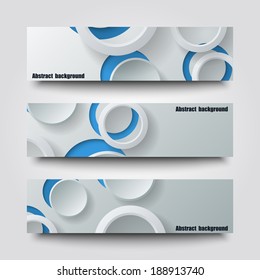 Set of banner templates with abstract background. Eps10 Vector illustration