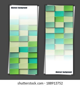 Set of banner templates with abstract background. Eps10 Vector illustration