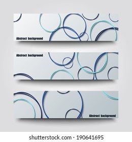 Set of banner templates with abstract background. Eps10 Vector illustration
