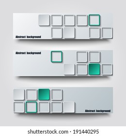 Set of banner templates with abstract background. Eps10 Vector illustration