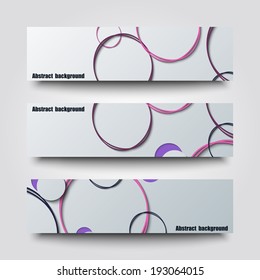 Set of banner templates with abstract background. Eps10 Vector illustration