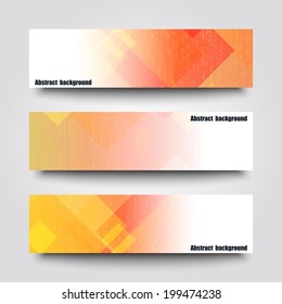 Set of banner templates with abstract background. Eps10 Vector illustration
