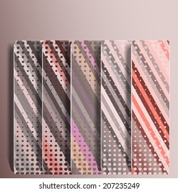 Set of banner templates with abstract background.