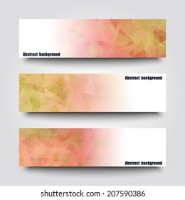 Set of banner templates with abstract background. Eps10 Vector illustration