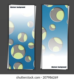 Set of banner templates with abstract background. Eps10 Vector illustration