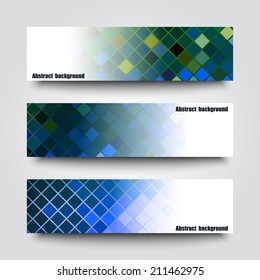 Set of banner templates with abstract background. Eps10 Vector illustration