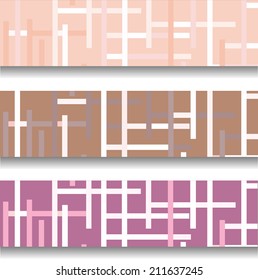 Set of banner templates with abstract background. Eps10 Vector illustration