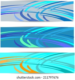 Set of banner templates with abstract background. Eps10 Vector illustration