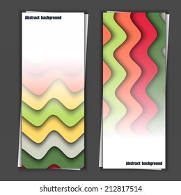 Set of banner templates with abstract background. Eps10 Vector illustration
