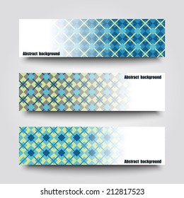 Set of banner templates with abstract background. Eps10 Vector illustration