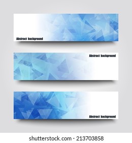 Set of banner templates with abstract background. Eps10 Vector illustration